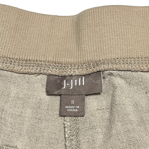 J. Jill 100% Linen Khaki Stretch Waist Shorts Size Small - Picture 7 of 11